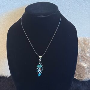 Kokopelli Figure Galaxy Inlay Pendant